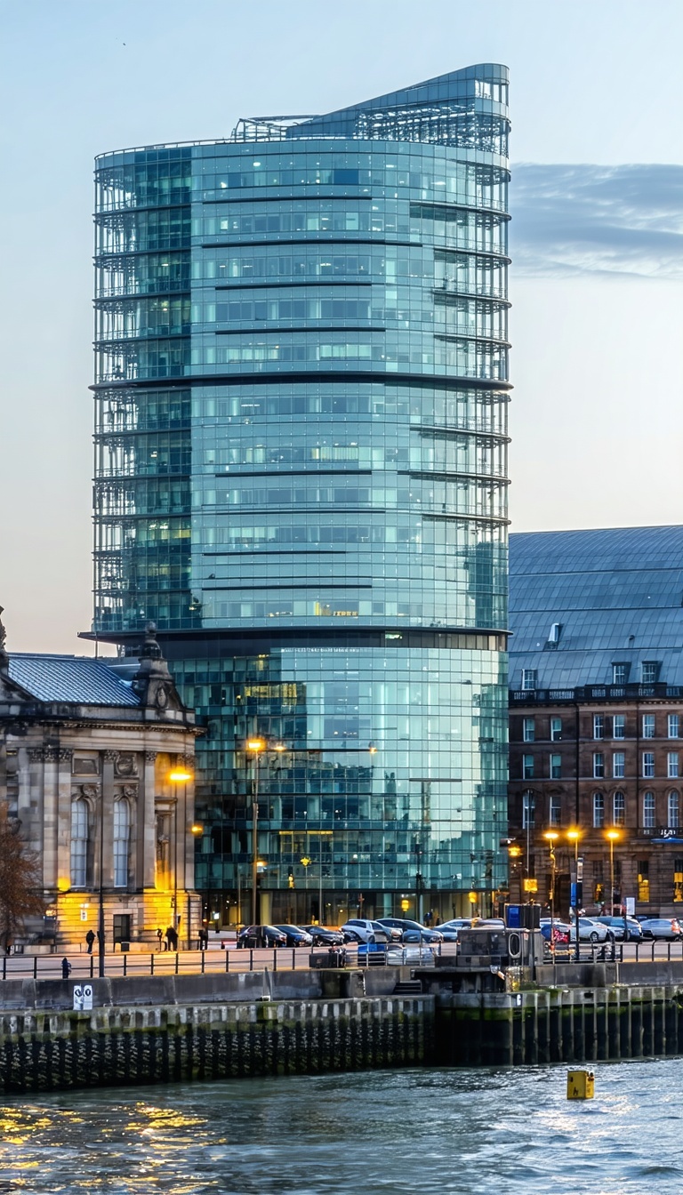 Liverpool cityscape with focus on managed IT solutions